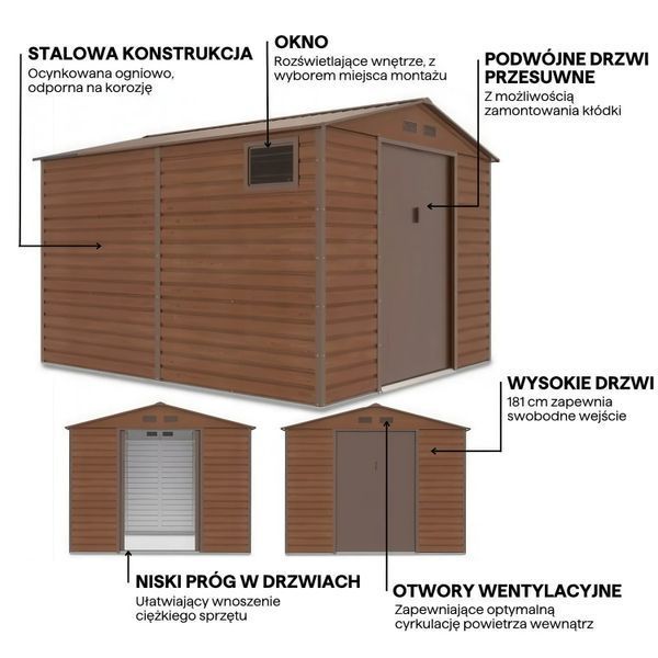 Полиця для інструментів MONTREAL 277x323 см, горіх - Hardmaister 003398-9990361 фото
