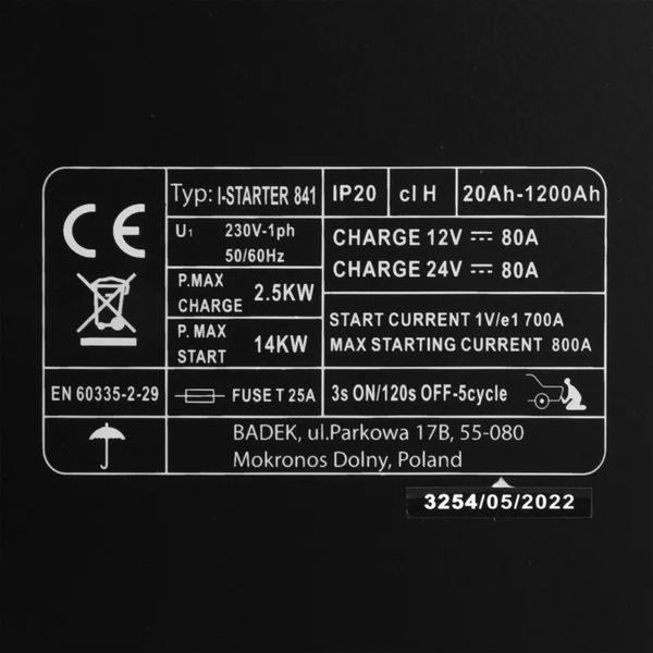 Автомобільний зарядний пристрій Ideal I-Starter 841 12/24V зі стартером alw-6716 фото