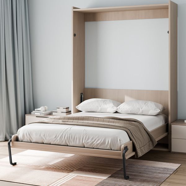 Пружинний механізм для відкидного ліжка VEVOR Murphy Bed 2055 x 1175 x 2080 мм, комплект для відкидного ліжка, Twin Deluxe, комплект для самостійного складання, механічна фурнітура для настінних ліжок, пневматична опора ліжка з важелем 5549-MFCZDJGQDGZFYRZOAV0 фото