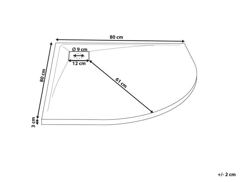 Душовий піддон PARON 800 x 800 x 30 мм сірого кольору 336521-601570 фото