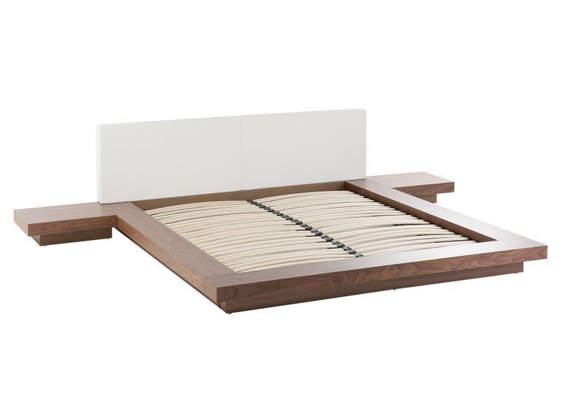 Ліжко зі світлодіодним підсвічуванням ZEN 160 x 200 см (EU King Size) з коричневого ясена 347051-168884 фото