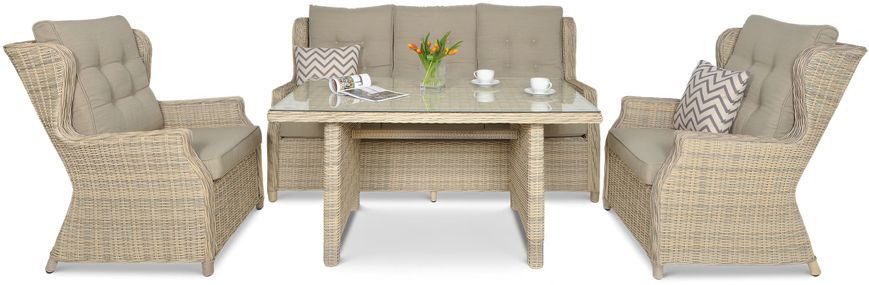 TRIVENTO DINING 3 Меблі з техноратангу бежевого кольору 002229-9991011 фото