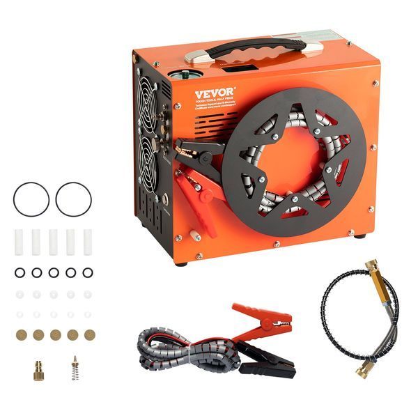 Воздушный компрессор VEVOR PCP 30 МПа/4500 PSI, портативный компрессор PCP 0,5 л, DC12V и AC120V, воздушный насос с рабочим циклом 25 мин, мощный преобразователь 600 Вт, насос высокого давления, пневматическое ружье, винтовка 0300-QQGYCQJ350WZ3ADMYV2 фото
