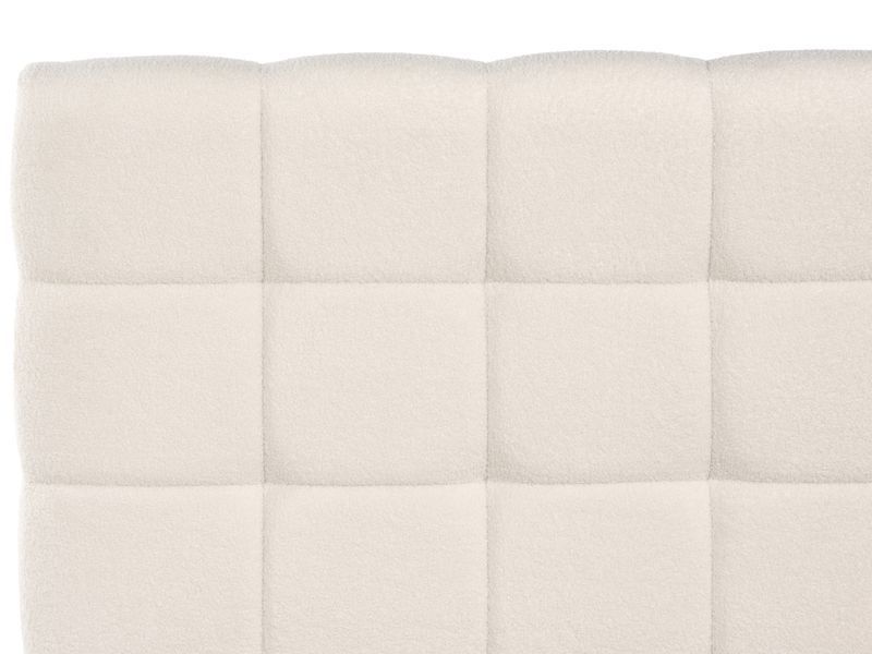 Ліжко букле CRESSAT 180 x 200 см (EU Super King) кольору кремово-білого 340120-653780 фото