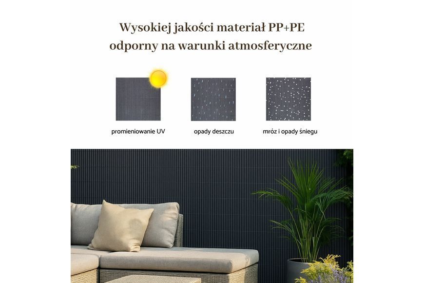 Усиленный полипропиленовый (PP+PE) мат для забора, 150 x 500 см, светло-коричневый. 159467-2220427 фото