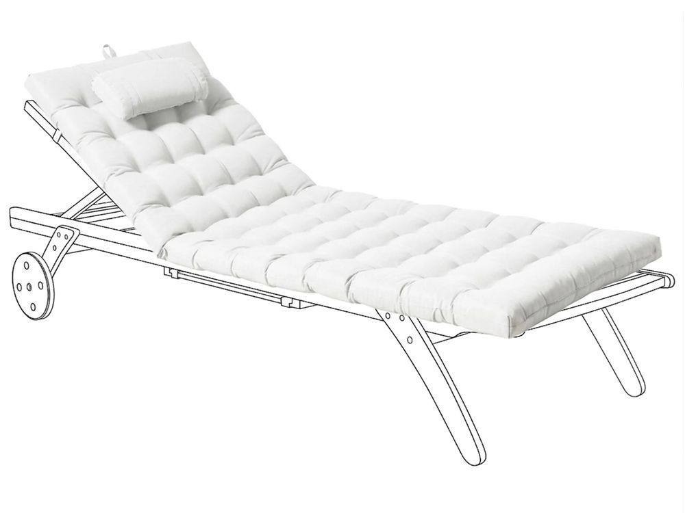 Подушка для шезлонга CESANA PREMIUM 192 x 56 см, кремовый цвет. 359476-725159 фото