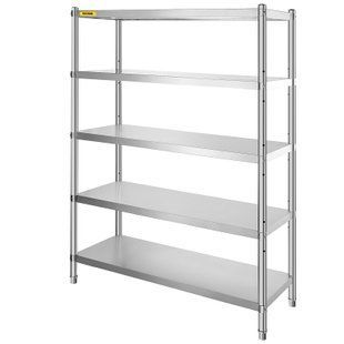 Кухонна полиця VEVOR 12,2 x 47 x 18,3 см, 6 полиць, полиця з нержавіючої сталі, гастрономічна полиця, надміцна, 150 кг, полиця для зберігання. 5951-BXGHJ5C48X18.5YC1V0 фото