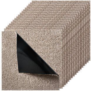 Килимові плитки VEVOR 457,2 x 457,2 x 12 мм, упаковка з 10 штук, самоклеючі, 2 м&sup2;, килимове покриття, проста заміна для вітальні та офісу, світло-коричневий 10550-ZZFKDTX1818I3EISJ001V0 фото