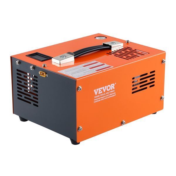 Воздушный компрессор VEVOR PCP 30 МПа/4500 PSI 0,5 л, портативный, постоянного тока 12 В и переменного тока 115 В, с рабочим циклом 25 минут, высокоэффективный преобразователь, насос высокого давления для пневматической винтовки. 0301-QQGYCQJ300WXK1U8BV2 фото