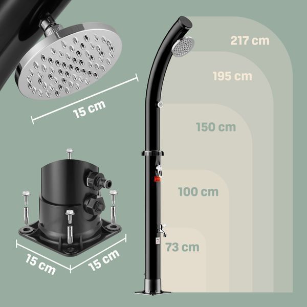 Сонячний душ Bow Black 20 л 109178-de фото