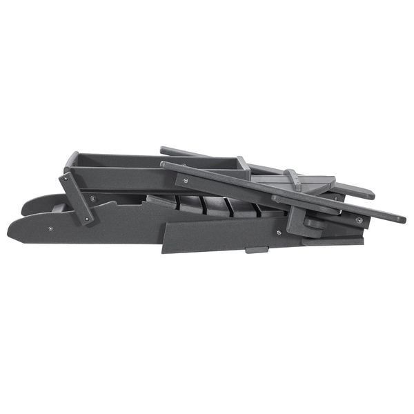 VEVOR Пластиковые кресла Adirondack, комплект из 2 штук, устойчивые к погодным условиям, портативные складные кресла для костра, садовые кресла Adirondack с подстаканником и подлокотниками, эргономичные, для сада и двора &ndash; серые 8082-SLADLDKYHSKZUB86TV0 фото
