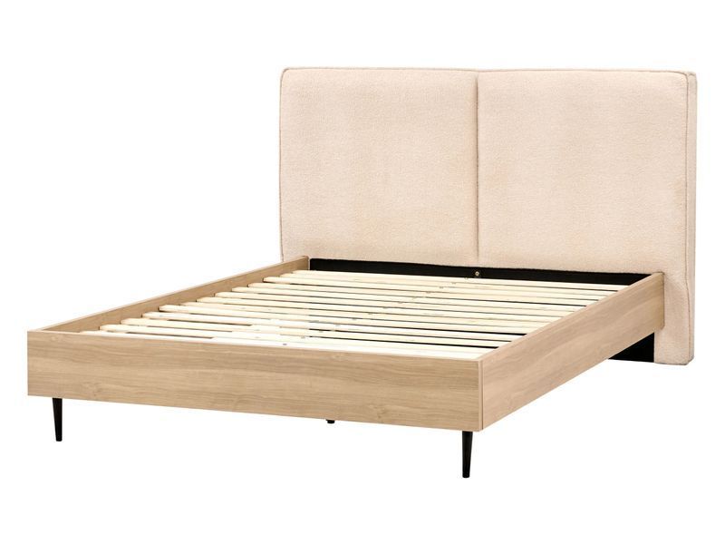 Ліжко букле IZERNORE 140 x 200 см (EU Double) Бежевий 321765-604549 фото