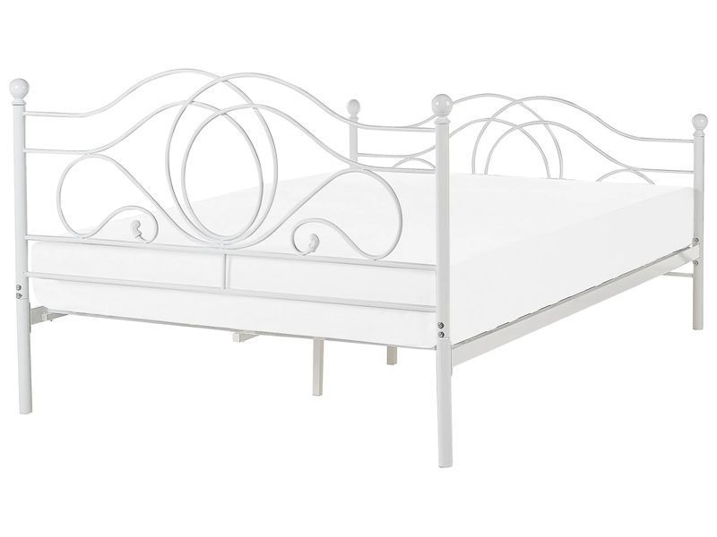Ліжко металеве LYRA 160 x 200 см (EU King Size) Біле 314913-56441 фото