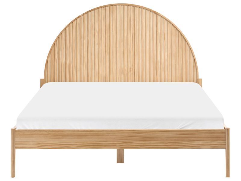 Ліжко із сосни MASCORTEL 160 x 200 см (розмір EU King Size), світло-коричневе. 368715-810405 фото
