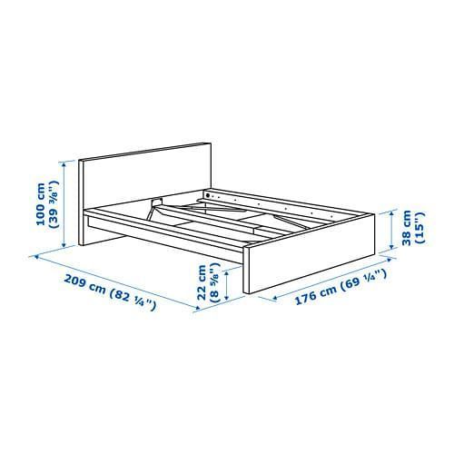 ИКЕА Каркас кровати MALM МАЛЬМ, 099.293.73 Каркас кровати, высокий, белый, 160x200 см 099.293.73 фото