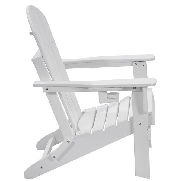 VEVOR Пластиковые кресла Adirondack, комплект из 2 штук, всепогодные, портативные, складные, для камина, садовое кресло Adirondack с подстаканником и подлокотниками, эргономичные, для сада и двора &ndash; белые 8133-SLADLDKYBSKZMJKP1V0 фото