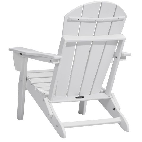 VEVOR Пластиковые кресла Adirondack, комплект из 2 штук, всепогодные, портативные, складные, для камина, садовое кресло Adirondack с подстаканником и подлокотниками, эргономичные, для сада и двора &ndash; белые 8133-SLADLDKYBSKZMJKP1V0 фото