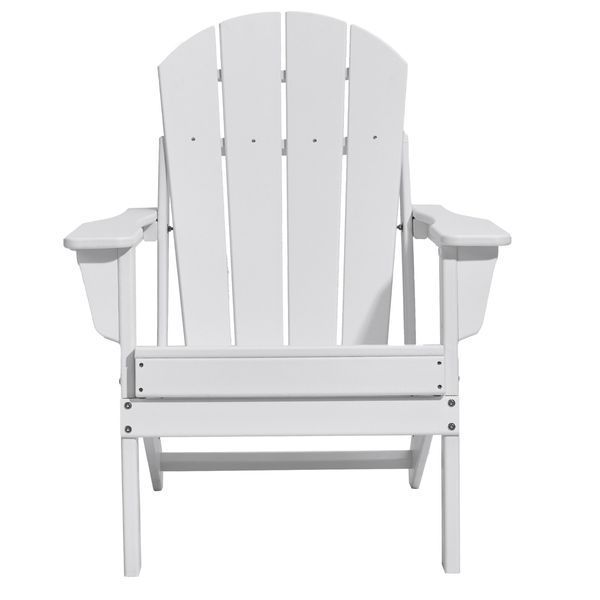 VEVOR Пластиковые кресла Adirondack, комплект из 2 штук, всепогодные, портативные, складные, для камина, садовое кресло Adirondack с подстаканником и подлокотниками, эргономичные, для сада и двора &ndash; белые 8133-SLADLDKYBSKZMJKP1V0 фото