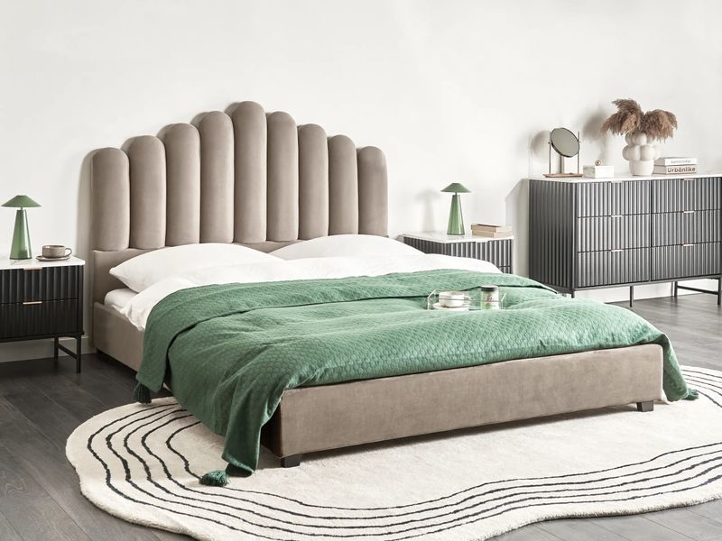 Водяне ліжко Velvet VINCENNES 160 x 200 см (EU King Size) Taupe 322534-608588 фото