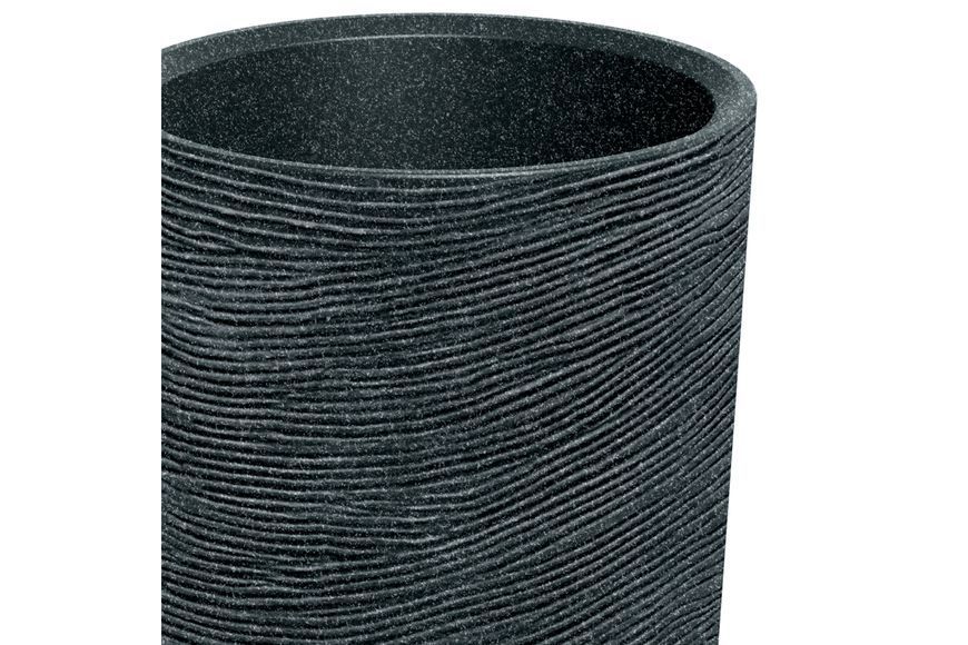 Садовый горшок Prosperplast Tubra Round Slim Black Granite 31 л 456621-2220579 фото