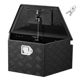 Буксировочный ящик VEVOR 660 x 330 x 305 мм, изготовленный из алюминия, грузоподъемность 50 кг, с замком и ключами, для пикапов, кемперов, внедорожников, черный. 7982-TCGJX261312I9V6WR001V0 фото