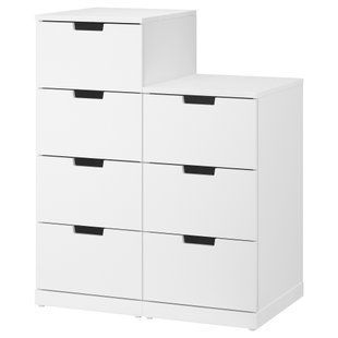 ИКЕА Комод NORDLI НОРДЛИ, 092.480.06 Комод, 7 ящиков, белый, 80x99 см 092.480.06 фото