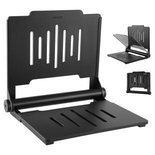 Складное настенное сиденье для душа VEVOR (размер сиденья 496 x 417 мм), складной настенный стул для душа с поддерживающей спинкой, сиденье для душа (грузоподъемность 180 кг) для взрослых и пожилых людей, подходит для ванной комнаты и прихожей. 6553-MYDSZCZFQSZWKDRH4001V0 фото