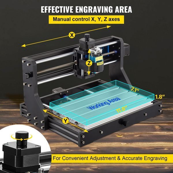 VEVOR 500mW CNC 3018 DIY Engraving Machine Pro 300x180x45mm 2653-DKJ3018PRO500MW01V2 фото