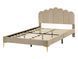 Ліжко оксамитове SAUVIAN 140 x 200 см (EU Double) кольору Taupe 341029-661369 фото 4