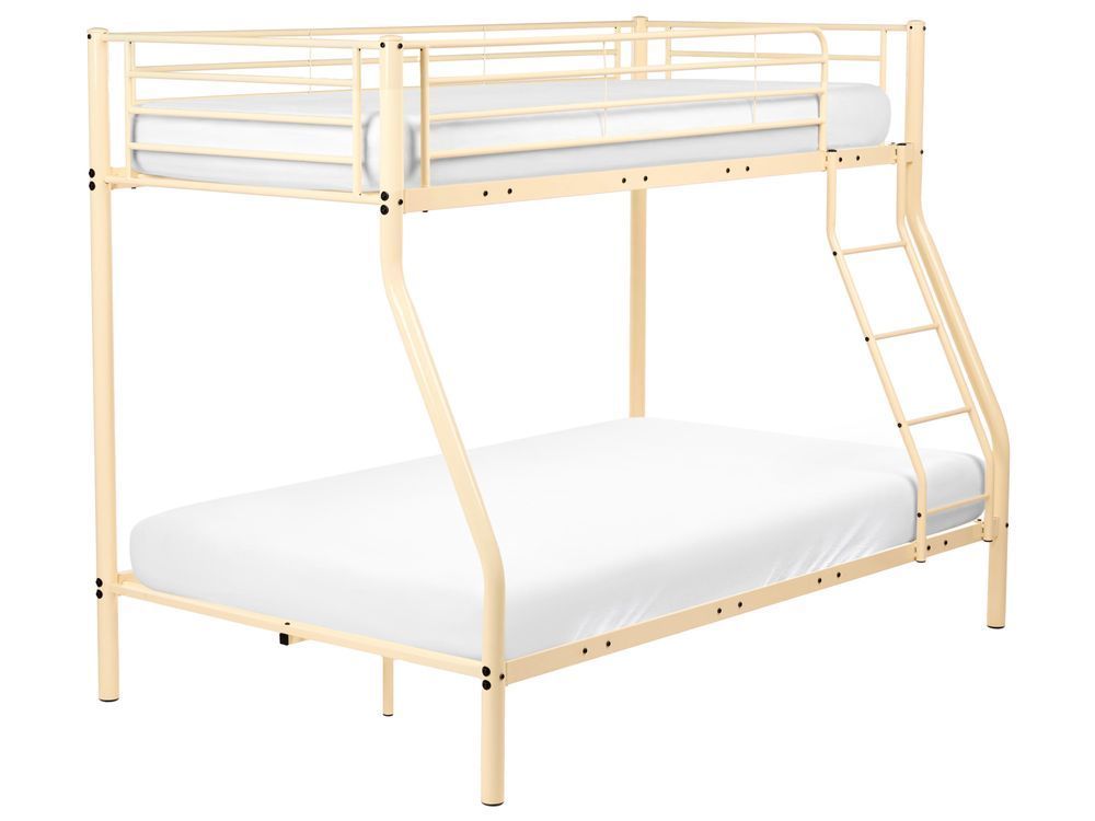 Двухъярусная металлическая кровать CHADURIE 90/120 x 200 см, бежевая. 377454-838760 фото