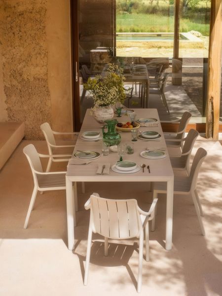 Садовый набор Nardi TIBERINA/TEVERE 6+1 с раздвижным столом 147&ndash;211 см, Corda 007852-9991716 фото