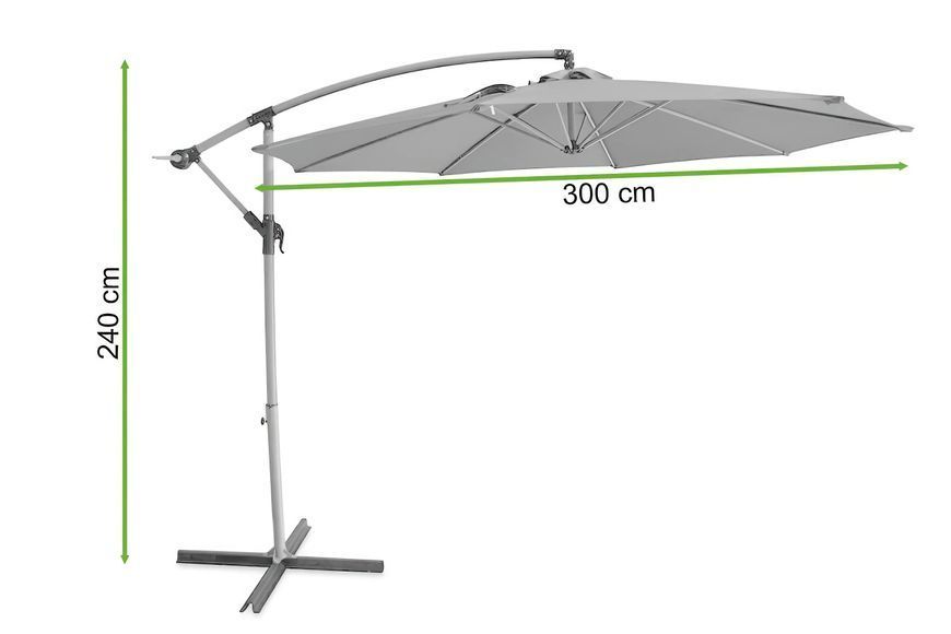 Садова парасолька SANTORINI WOOD 3 м темно-зеленого кольору - Focus Garden 005822-9991466 фото