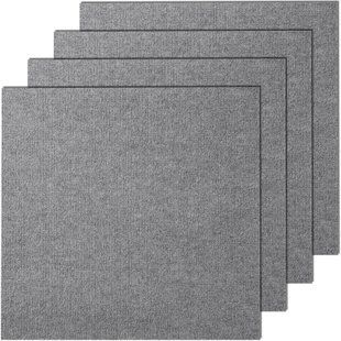 Килимові плитки VEVOR DIY, 24 x 24 дюйми, самоклеючі, м'які, з підкладкою, для спальні та вітальні (9 штук, світло-сірий) 10504-ZZFKDT2424YCAK994V0 фото