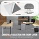 Килимові плитки VEVOR DIY, 24 x 24 дюйми, самоклеючі, м'які, з підкладкою, для спальні та вітальні (9 штук, світло-сірий) 10504-ZZFKDT2424YCAK994V0 фото 3
