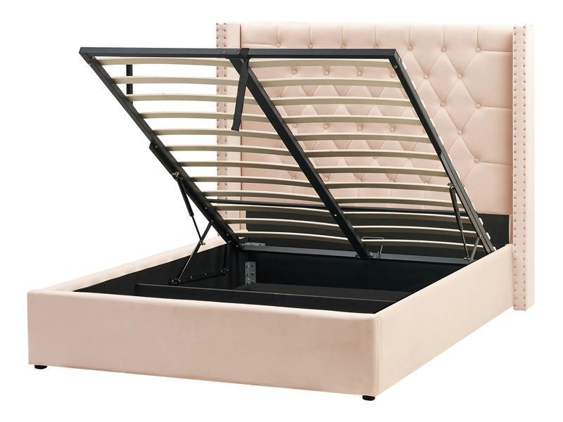 Оксамитовий пуф-ліжко LUBBON 140 x 200 см (EU Double) Бежевий 328304-337175 фото