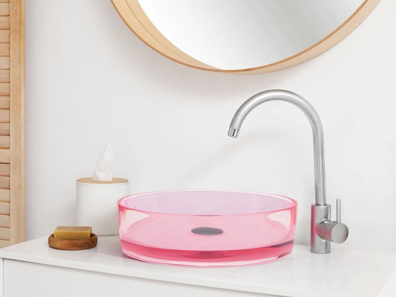 Раковина на стільницю TOLOSA ⌀ 360 мм Solid Surface Pink 339537-655368 фото
