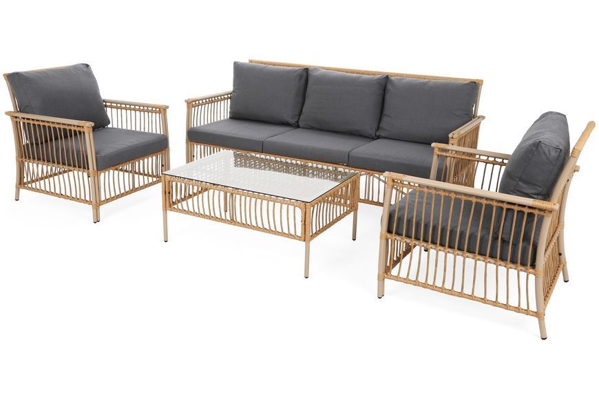 Садові меблі з техноратангу Sicily Beige / Grey 940287-2220226 фото