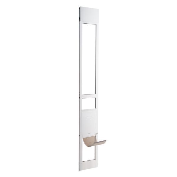 Дверцята для собак VEVOR для розсувних скляних дверей, регульована по висоті (1927-2049 мм), розсувні дверцята із загартованого скла з алюмінієвою рамою та петлями, стулка та замок, підходить для маленьких собак. 6406-HDMGMLXCKJBLJHZS9V0 фото