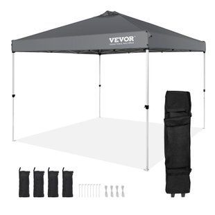 Беседка VEVOR 304,8x304,8x320 см, садовая палатка из ткани 250D с серебристым покрытием, складная, с сумкой для хранения, палатка для вечеринок на 6-8 человек, складная, раскладывающаяся, садовая беседка для кемпинга и поездок. 4057-DCSTPS10X10FTASXAV0 фото