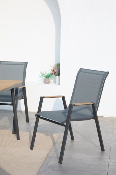 Обідній гарнітур NOVA DINING 8+1 темно-сірого кольору - Bj&oslash;rkka 008174-9991669 фото