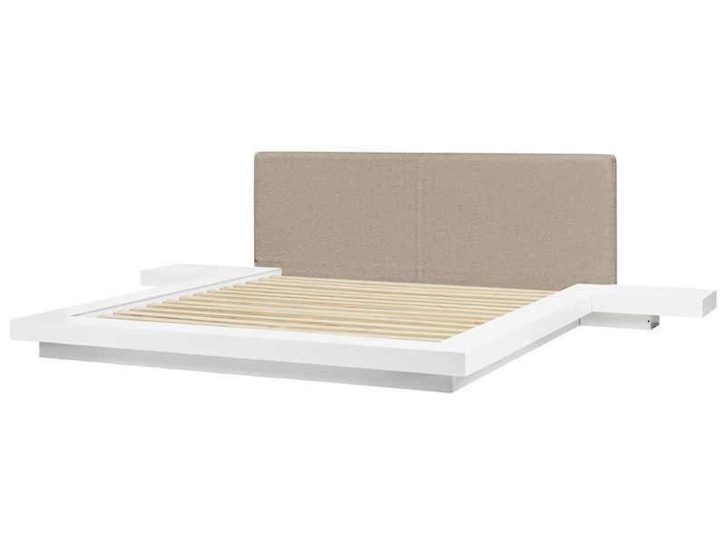 Кровать с LED-подсветкой Boucle ZEN 180 x 200 см (размер Super King, ЕС) белого цвета. 368793-811366 фото