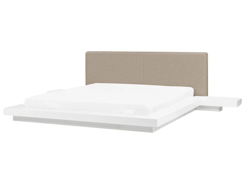Кровать с LED-подсветкой Boucle ZEN 180 x 200 см (размер Super King, ЕС) белого цвета. 368793-811366 фото