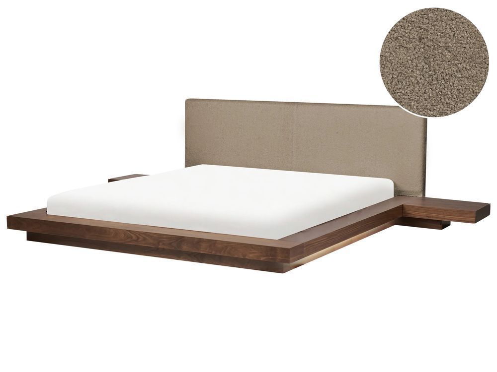 Кровать с LED-подсветкой Boucle ZEN 180 x 200 см (размер Super King, ЕС) из коричневого ясеня. 368746-810821 фото