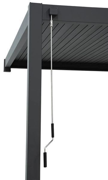 Садовая пергола для террасы 3x3 Premium Wall Anthracite - Gutroof 001374-9990670 фото