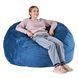 Кругле крісло-мішок VEVOR (1168 x 1168 x 635 мм) зі чохлом, що знімається і миється, наповнене голландським оксамитом і пінополіуретаном високої щільності, для спальні, синє. 5758-YXCRDDY4349IVTKLYV0 фото 9