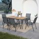 Обідній гарнітур NOVA DINING 6+1 темно-сірого кольору - Focus Garden 007583-9991670 фото 2