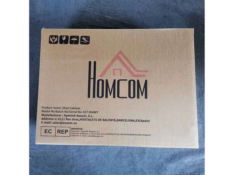 Сучасна полиця для взуття &ndash; 120x24x81 см &ndash; Біла &ndash; Меламін 1553555-0006256 фото