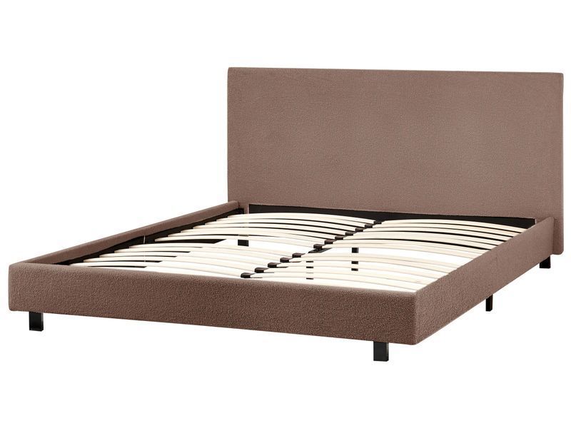 Ліжко букле ALBI 180 x 200 см (EU Super King) Коричневий 324301-616042 фото