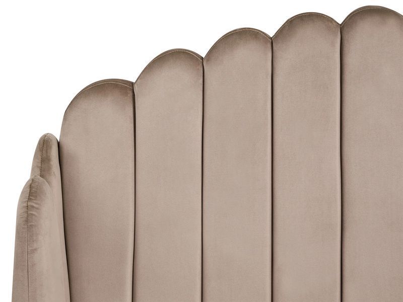 Ліжко оксамитове AMBILLOU 120 x 200 см (EU Small Double) кольору Taupe 349238-661541 фото