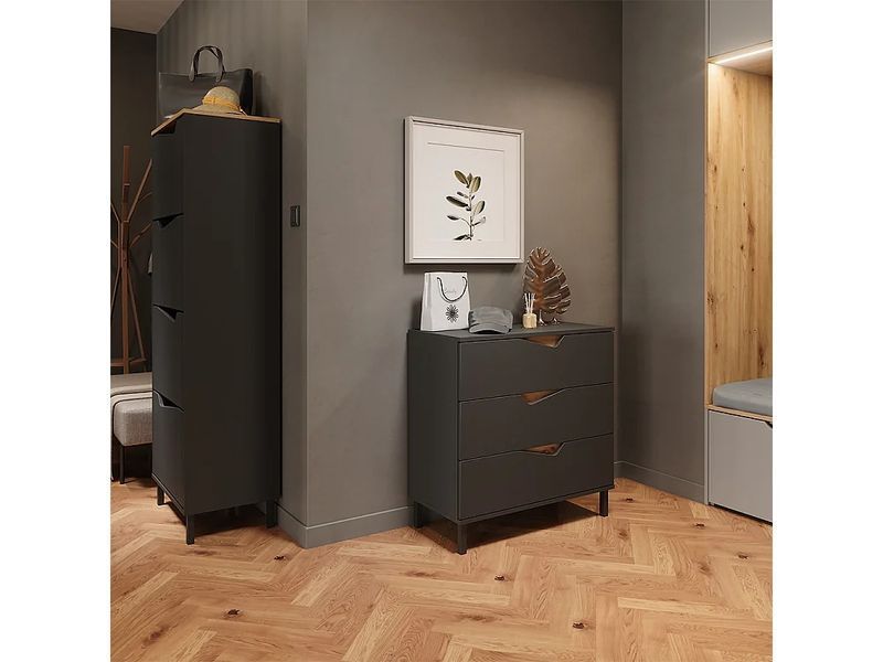 Тележка для обуви антрацит/artisan 60x38x167,4 marelle 4778986-0006206 фото